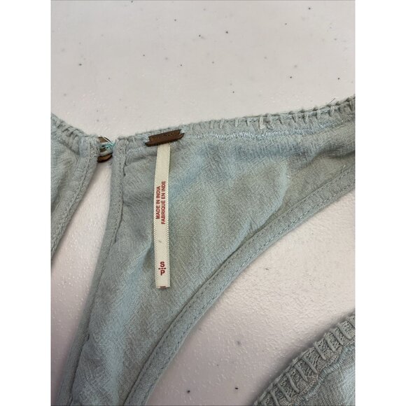 Free People Next Level Jumpsuit Sage Green Cotton Boho Small Wide Leg Sz S - Picture 7 of 16